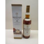 A 70cl bottle of The Macallan single highland malt Scotch whisky, ten years old, exclusively matured