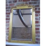 A French decorative gilt mirror, 104cm tall x 66cm