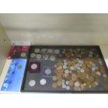 A collection of assorted British coins to include 8 x £5 coins and an 1818 crown