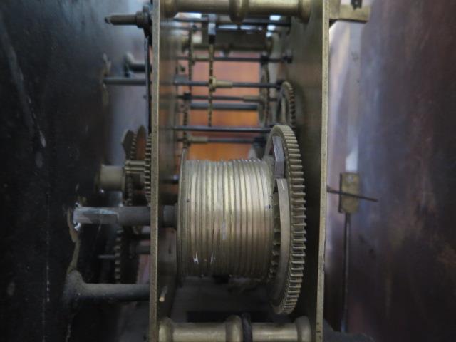 A Scottish mahogany 8 day striking longcase clock with a 13" round painted dial, signed John Findlay - Image 5 of 6