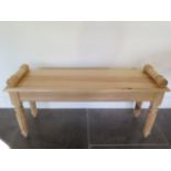 A new solid maple 19th century style window seat made by a local craftsman to a high standard,