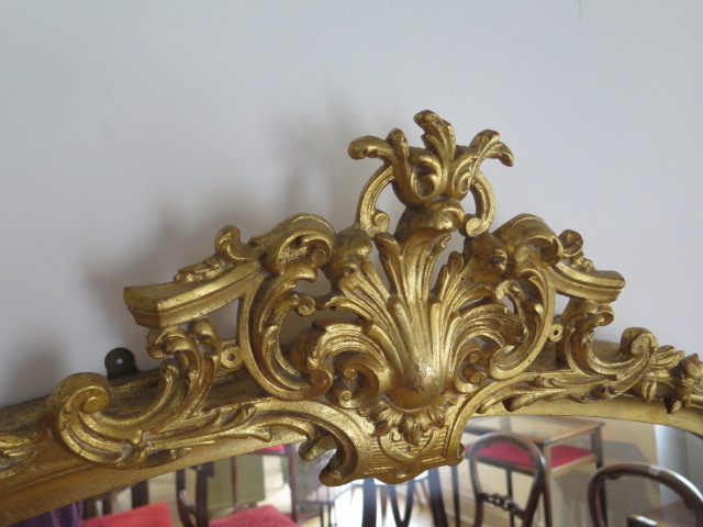 An ornate gilt Victorian style over mantle mirror, 154cm tall x 136cm wide, in good condition - Image 2 of 2