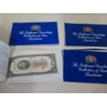 19 World banknotes in four Rothmans Cambridge rare banknotes booklets