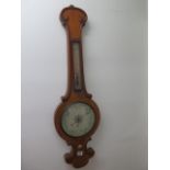 A mahogany onion top barometer, 92cm tall