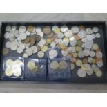 English and foreign coinage - sixpence, shillings and 7 x £2 coins