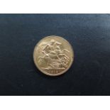 George V gold full sovereign dated 1912