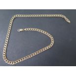 A hallmarked 9ct yellow gold link necklace, 51cm long, approx 12.5 grams, in good condition