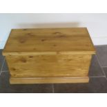 A new pine toy / storage box made by a local craftsman to a high standard, 44cm tall x 85cm x 43cm