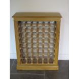 A new oak 48 bottle wine rack, made by a local craftsman to a high standard, 96cm tall x 74cm x 27cm