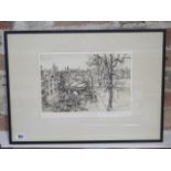 Raymond Teague Cowern (1913-1986) R T Cowern etching Cambridge Backs 20/75, dated 1940 and signed,