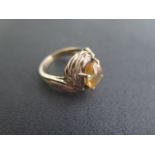 An 18ct yellow gold ring, size L/M, approx 5.8 grams, marked 18K, in generally good condition