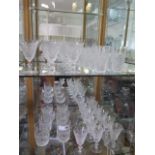 A good suite of Waterford cut glass drinking glasses, 13 x 12.5cm wine glasses, 13 x 13cm wine