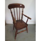 A Child's ash and elm Windsor chair, 70cm tall