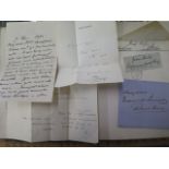 An interesting Victorian and later autograph collection with a list of part contents to include