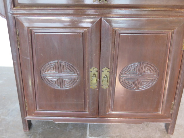 An Oriental hardwood side cabinet, 79cm tall x 65cm x 38cm - Image 2 of 3