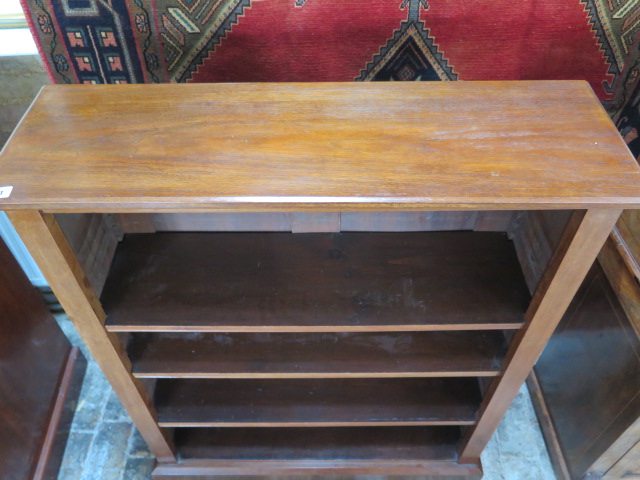 An early 20th century mahogany bookcase with three adjustable shelves, 112cm tall x 92cm x 29cm, - Image 2 of 2