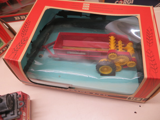 Five boxed Britains Ltd farm implements and tractor, a boxed Corgi Gas Escort van and a Matchbox - Image 4 of 6