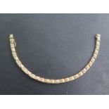 A 14ct yellow gold bracelet, 21cm long, approx 18.2 grams, clasp good, generally good condition,