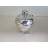 An 800 silver money box, 10cm tall, approx 2.3 troy oz, in good condition