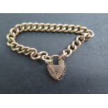 A 9ct yellow gold hollow link bracelet, hallmarked to clasp, approx 19.2 grams, some wear but