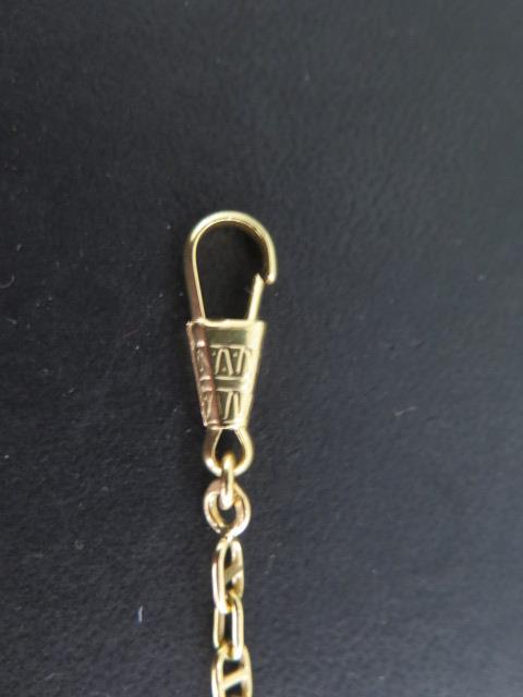 An 18ct yellow gold watch chain style necklace, 44cm long, marked 750, generally good, total - Image 3 of 4