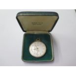 A 9ct yellow gold Vertex Revue pocket watch 45mm case in good condition, running, some scratches