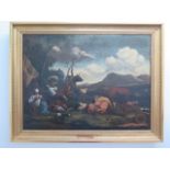 Possibly follower of Hendrick Bloemaert Dutch 1601-1672 oil on canvas witrh catalogue cutting