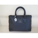 An Aignes black leather handbag, 33cm wide, in good condition