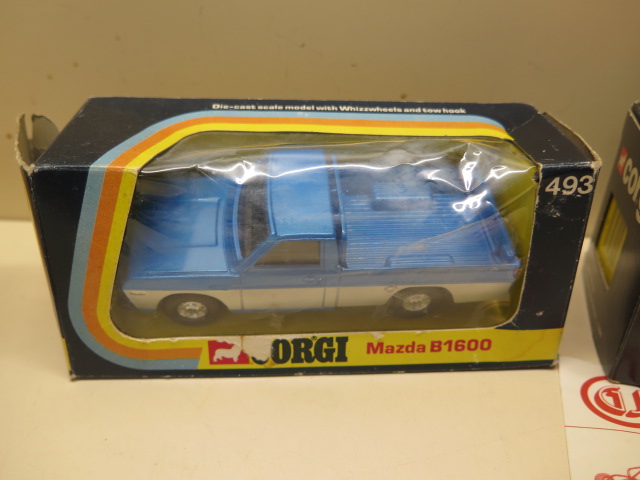 Four Corgi vehicles Ford Escort 497, a Citroen 2CV, Charleston 346, Mazda B1600 493, all boxed, some - Image 4 of 5