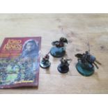 A collection of metal Games Workshop metal figures mostly Lord of the Rings and knights and some