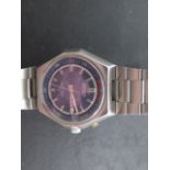 A Seiko Bell-matic 17 jewel alarm manual wind wristwatch 784247, 38mm case on a bracelet strap, in