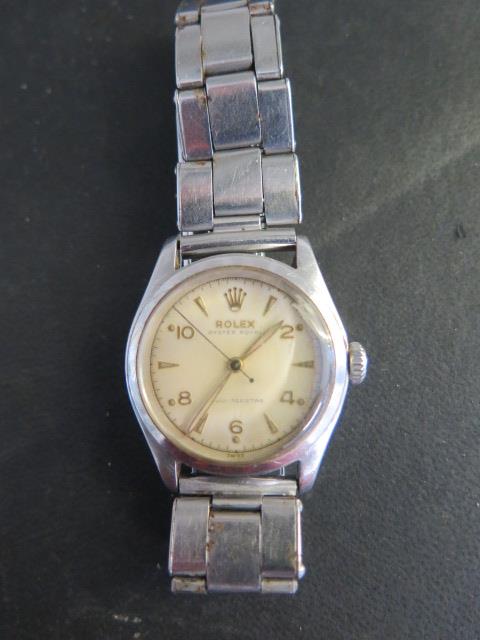 A Rolex Oyster Royal stainless steel mid size manual wind bracelet wristwatch, 31mm case, model 6144 - Image 2 of 9