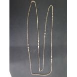 A 9ct yellow gold chain, 146cm long, approx 18.5 grams marked 9ct, generally good, clasp has been