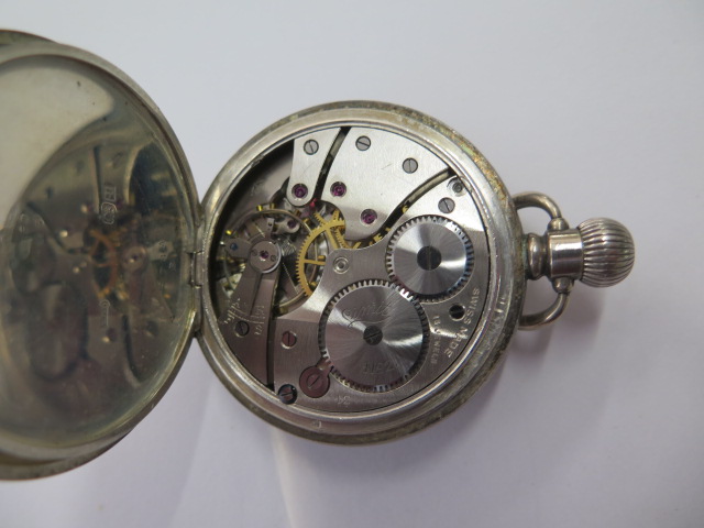 A silver limit no 2 pocket watch, a Smith black dial pocket watch and a caravelle plated pocket - Image 3 of 3