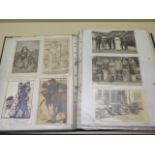 A collection of over 180 WWI postcards depicting early mobilisation of troops with written article