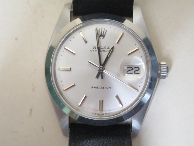 A gents Rolex Oysterdate Precision manual wind stainless steel wristwatch, model 6694 case number