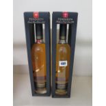Two 70cl bottles of Penderyn single malt Welsh Whisky Aur Cymru Madeira finished 46% vol both boxed,