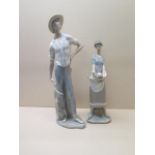 Two Lladro figures, tallest 42cm, both good condition