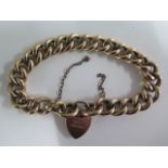 A hallmarked 9ct yellow gold hollow link bracelet, the links marked 9ct, total weight approx 18