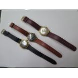 Three manual wind wristwatches Lip jourdate, Avia and Westclox, all generally good and running,