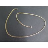 An 18ct yellow gold necklace, 60cm long, marked 750, approx 19.8 grams