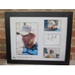 Sporting Interest: signed montage Padraig Harrington 2007, frame size 48cm x 58cm, Irish golfer