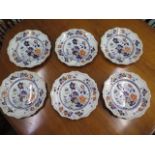 A set of six 10 1/2" diameter stone china plates by Hicks and Meish Royal Arms printed mark number
