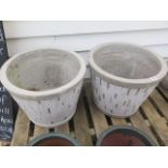 Two large frost proof plant pots, diameter 50cm