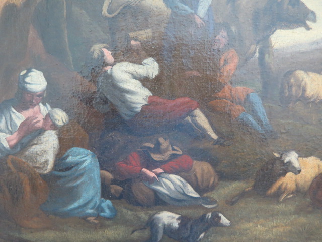 Possibly follower of Hendrick Bloemaert Dutch 1601-1672 oil on canvas with catalogue cutting - Image 3 of 11