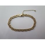 An 18ct yellow gold Swedish bracelet, 19cm long, approx 18 grams, safety chain off, otherwise