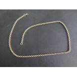 A hallmarked 9ct yellow gold chain, 60cm long, approx 51 grams, in good condition