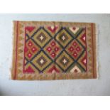 A hand knotted woollen Maimana Kilim, 87cm x 60cm