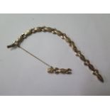 A broken 9ct yellow gold hollow bracelet, approx 8 grams