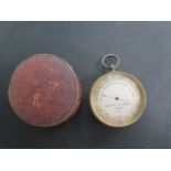 A Negretti & Zambra pocket barometer no 9210, 48mm diameter, some foxing to dial but tested as